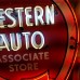 Original Western Auto Porcelain Neon Sign w/Flashing Arrow 54"W x 90"H